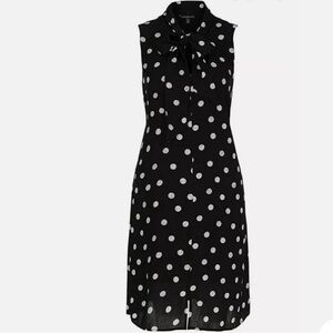 TRIBAL femme fully lined 100% rayon sleeveless tie neck shift dress size P/S